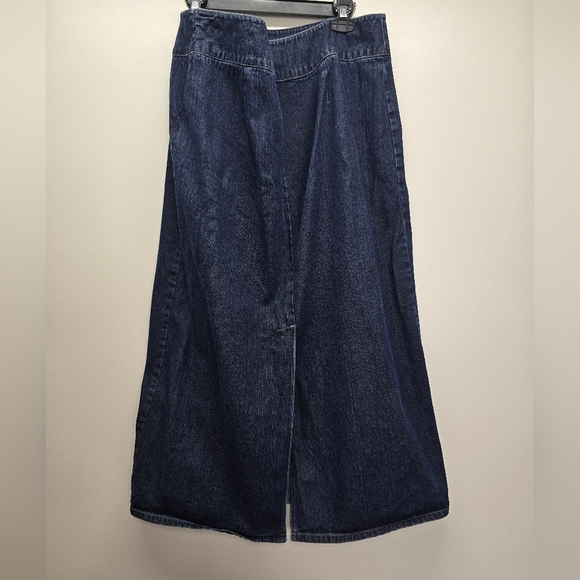 Vintage Covington Embroidered Denim Maxi Skirt Women's 14 Cottagecore - Picture 3 of 5